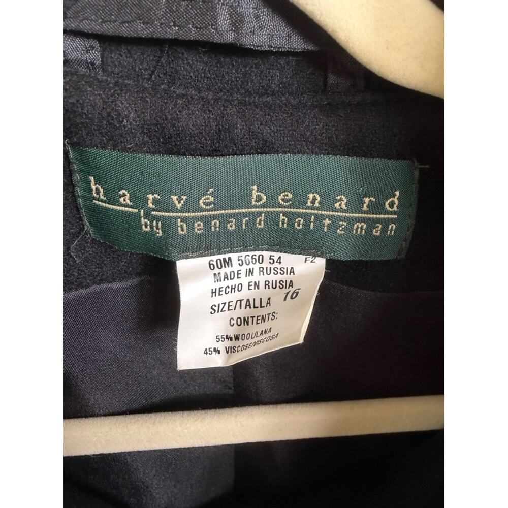 Harve Bernard full length wool blend maxi coat. Black. Size 16 - Picture 7 of 10